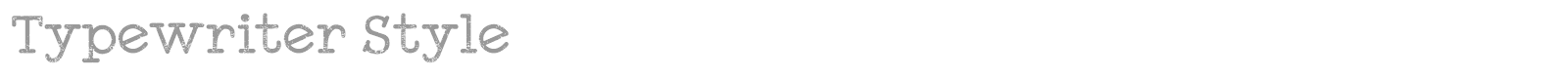 Typewriter Style font preview
